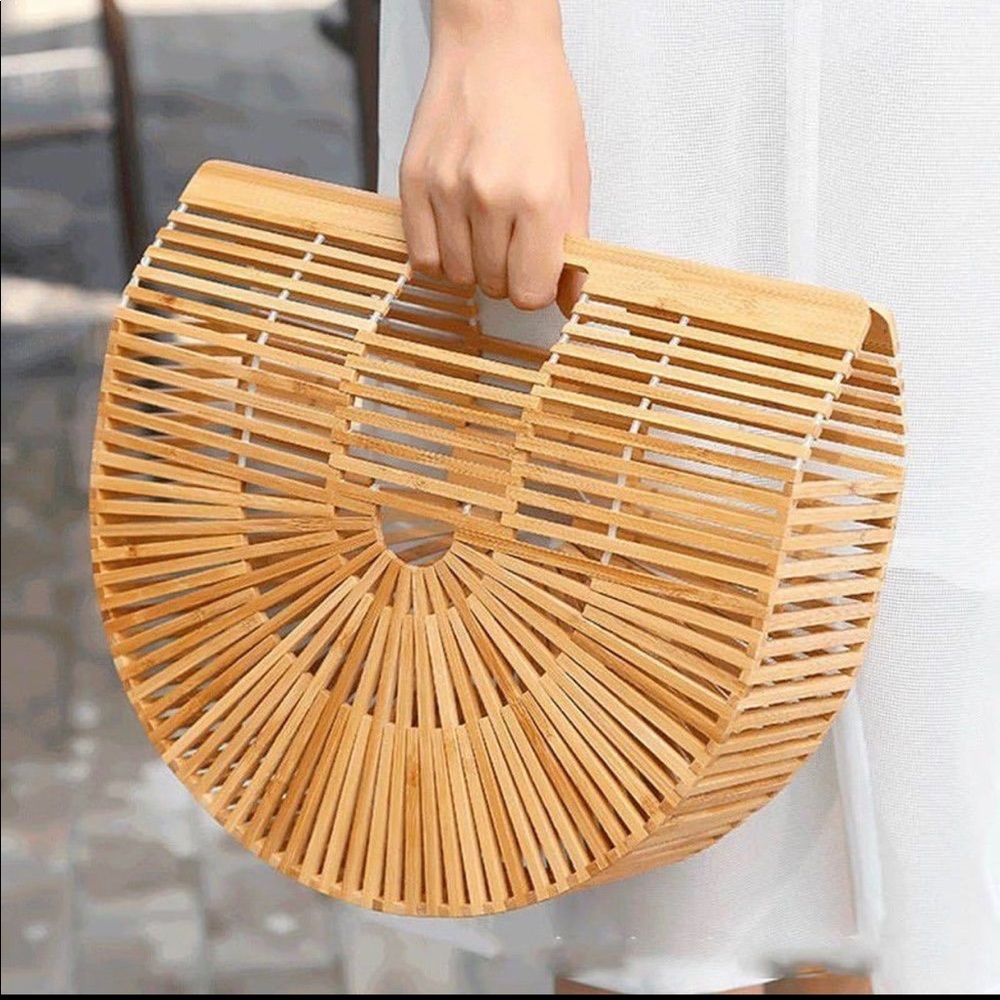 Wooden Tote Bag Clutch